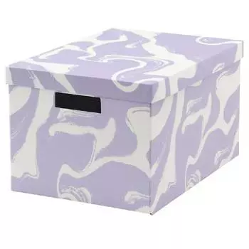 Коробка для хранения Ikea Tjena 25Х35Х20, бело-сиреневый