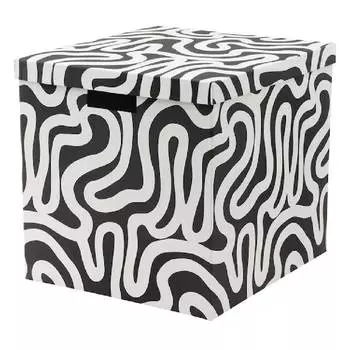 Коробка для хранения Ikea Tjena 32Х35Х32, черно-белый