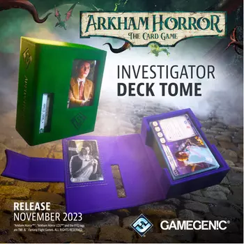 Коробка для карточек Unit Gamegenic Arkham Horror Investigator Decktome – Seeker (Orange) Gamegenic
