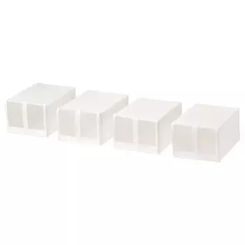 Коробка для обуви, белая, 22х34х16 см, SKUBB IKEA