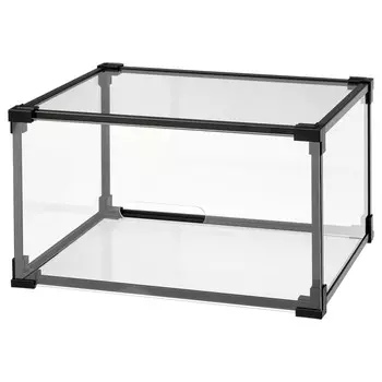 Коробка для обуви, прозрачная, 36x29x21 см, SKUFFEN IKEA