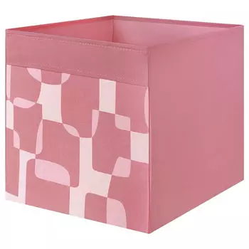 Коробка Ikea Drona 33x38x33 см, розовый/белый