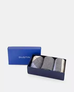 Коробка из 3 толстых мужских носков для фэнтези-спорта Dustin, серый
