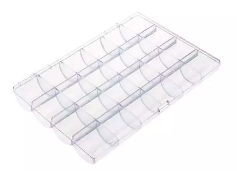 Коробка-органайзер для украшений, аксессуаров, косметики, 24 отделения, бесцветный, MANYBEAUTY