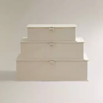 Коробка-органайзер с крышкой Zara Home, экрю