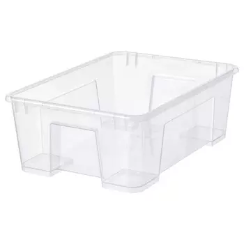 Коробка, прозрачная, 39x28x14 см/11 л, SAMLA IKEA
