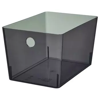 Коробка, прозрачная черная, 18х26х15 см, KUGGIS IKEA