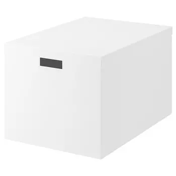 Коробка с крышкой, белая, 35х50х30 см, TJENA IKEA
