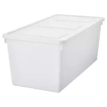 Коробка с крышкой, белая, 38х76х30 см, SOCKERBIT IKEA
