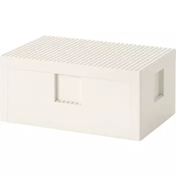 Коробка с крышкой Lego Ikea Bygglek, белый