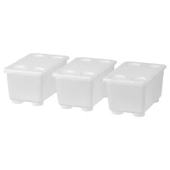 Коробка с крышкой, прозрачная, 17х10 см, GLIS IKEA