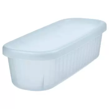Коробка с крышкой, прозрачная серо-синяя, 9x24x7 см/0,5 л, RYKTA IKEA