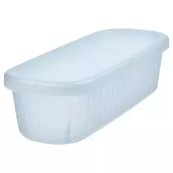 Коробка с крышкой, прозрачная серо-синяя, 9x24x7 см/0,5 л RYKTA IKEA