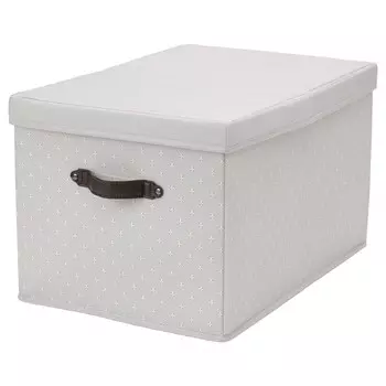 Коробка с крышкой, серая/с рисунком, 35х50х30 см, BLDDRARE IKEA