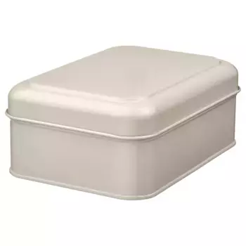 Коробка с крышкой, светло-бежевый, 22х16х8 см, PLOGFRA IKEA