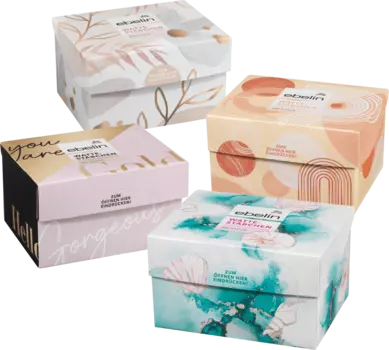 Коробка с мотивом для ватных палочек 300 штук. ebelin