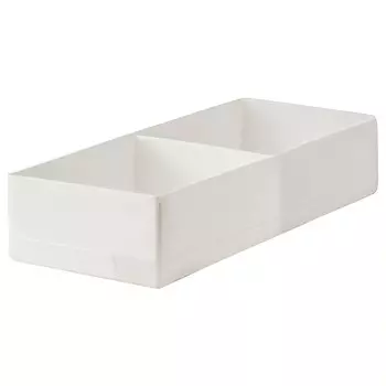 Коробка с отделениями, белая, 20х51х10 см, STUK IKEA