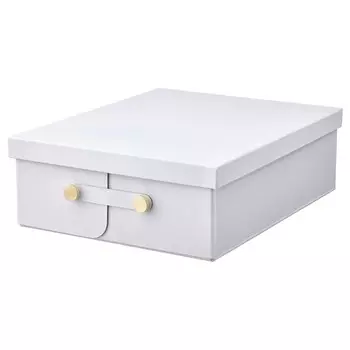 Коробка с отделениями, белая, 32х25х10 см, SPINNROCK IKEA