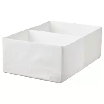 Коробка с отделениями, белая, 34х51х18 см, STUK IKEA