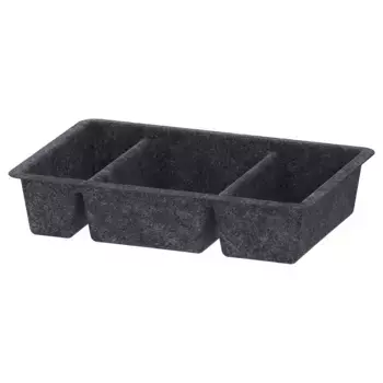 Коробка с отделениями, темно-серая, 20х30 см, RAGGISAR IKEA