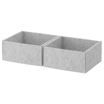Коробка, светло-серая, 25х27х12 см, KOMPLEMENT IKEA