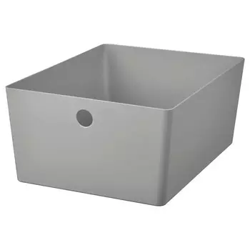 Коробка, светло-серая, 26х35х15 см, KUGGIS IKEA