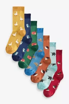 Коробка женских матросских носков с 7 существами Seasalt Cornwall, черный