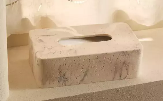 Коробочка для салфеток с мраморным эффектом Zara Home, серый