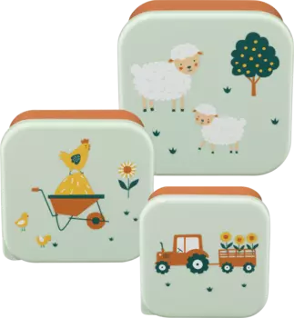 Коробочки для снеков зеленые 3 детали 1 шт. babylove