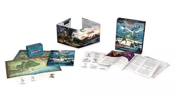 Коробочный набор Dungeons and Dragons 5.0 Essentials Kit (английское издание), настольная игра, Wizards of the Coast
