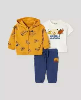 Король Лев набор из трех предметов Baby El Corte Ingls, многоцветный