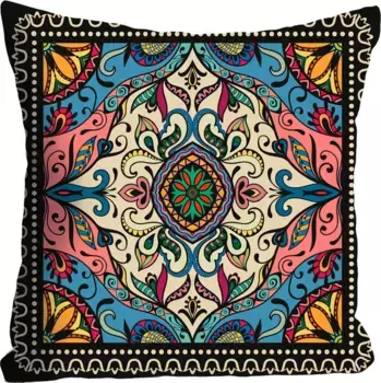 Королева декоративная подушка "Орнамент", чехол на подушку без наполнения, 1 шт Queence 40х40 см, цвет bunt + bedruckt