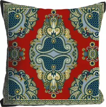 Королева декоративная подушка "Орнамент", чехол на подушку без наполнения, 1 шт Queence 40х40 см, цвет bunt + bedruckt