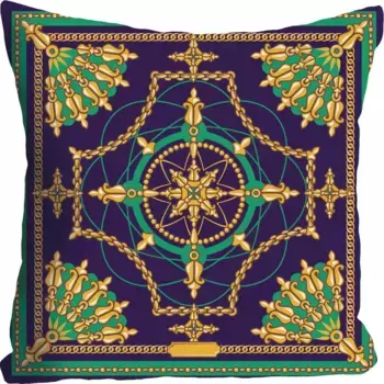 Королева декоративная подушка "Орнамент", чехол на подушку без наполнения, 1 шт Queence 40х40 см, цвет bunt + bedruckt