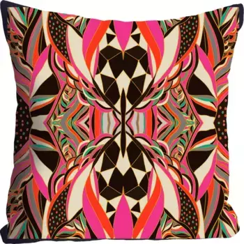 Королева декоративная подушка "Орнамент", чехол на подушку без наполнения, 1 шт Queence 40х40 см, цвет bunt + bedruckt