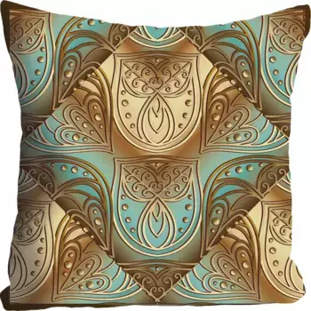 Королева декоративная подушка "Орнамент", чехол на подушку без наполнения, 1 шт Queence 40х40 см, цвет bunt + bedruckt