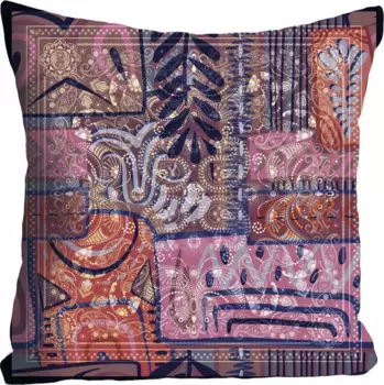 Королева декоративная подушка "Орнамент", чехол на подушку без наполнения, 1 шт Queence 40х40 см, цвет bunt + bedruckt