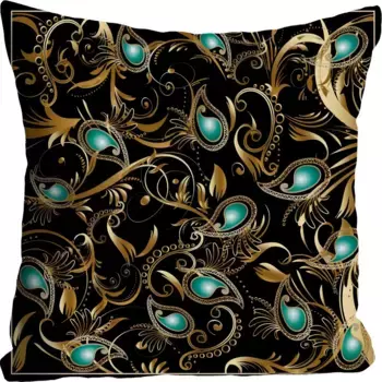 Королевская декоративная подушка "Орнамент", чехол без наполнения, 1 шт Queence 40х40 см, цвет bunt + bedruckt
