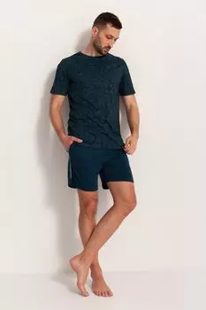 Королевская короткая пижама с бамбуковыми нитками Sofiaman, синий