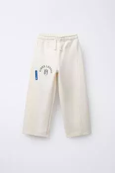 Королевская лига плюшевые брюки ZARA, светло-бежевый