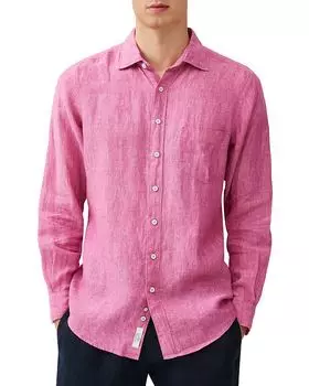 Коромандельская льняная рубашка Rodd & Gunn, розовый