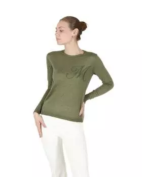 Корона Эдинбургского кешемира Manches longues art 004 vert lettre m Crown Of Edinburgh Cashmere, зеленый