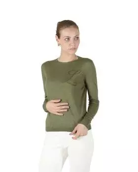 Корона Эдинбургского кешемира Manches longues art 004 lettre verte l Crown Of Edinburgh Cashmere, зеленый