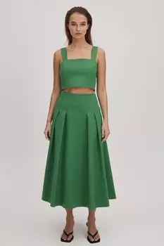 Короткая блузка на толстых бретелях Florere, зеленый