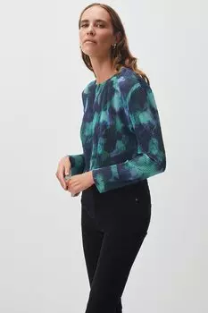 Короткая блузка с абстрактным узором Jimmy Key, зеленый