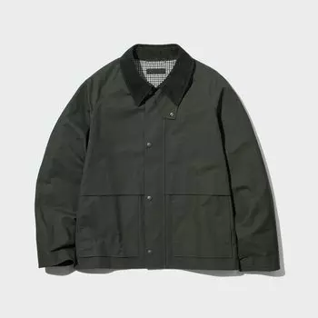 Куртка ветровка UNIQLO, 56 оливковый