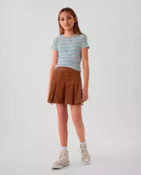 Короткая девичья юбка со столиками Gap, коричневый
