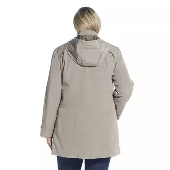 Короткая дождевик с капюшоном Plus Size Gallery Gallery, красный