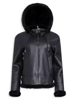 Короткая дубленка из коллекции made for generation WOLFIE FURS Nubuck brown