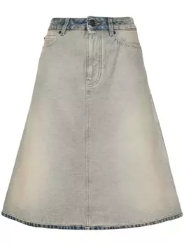 Короткая джинсовая юбка Balenciaga, бежевый